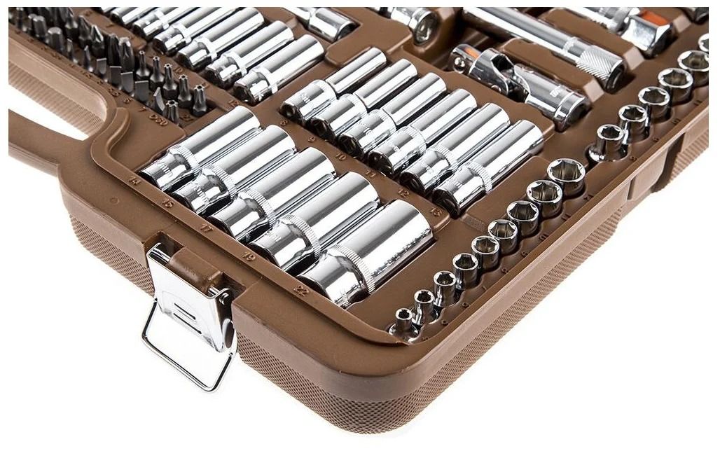 Универсальный набор инструмента 1/4", 3/8" и 1/2"DR Ombra OMT150S, 150 штук - фото